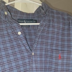 Polo Ralph Lauren Blue Flannel Shirt Large